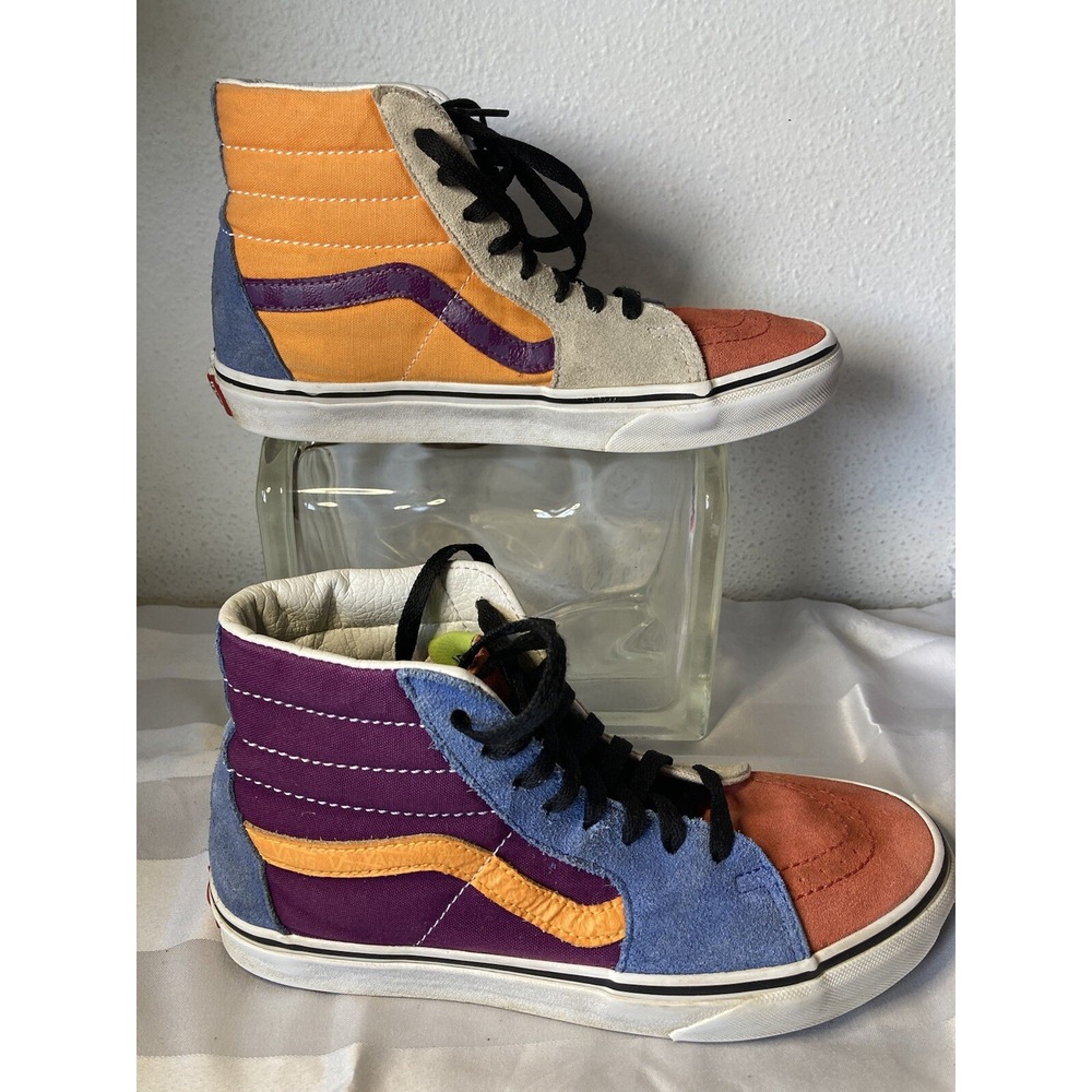 Vans Sk8-Hi Mix & Match Men's Shoes Grape Juice-Bright Marigold Women's 8